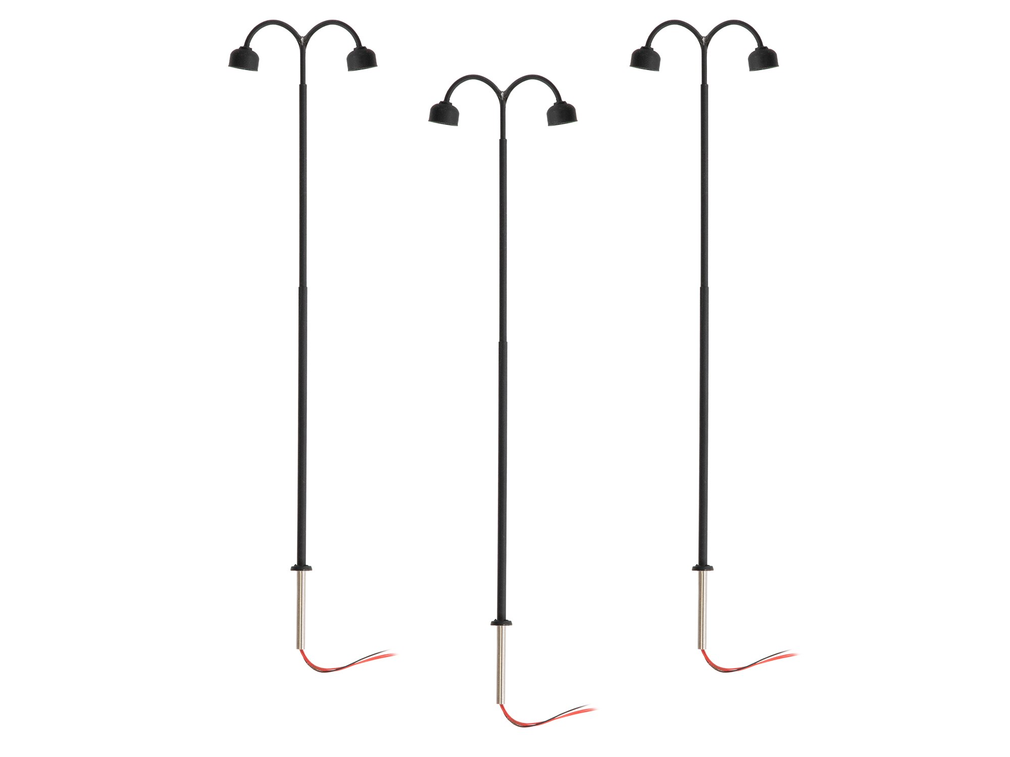 Double Arm Lamp Black 3Pack